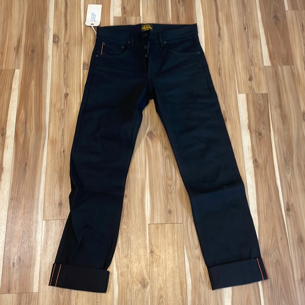 Brand new Bravestar black selvedge denim made in America